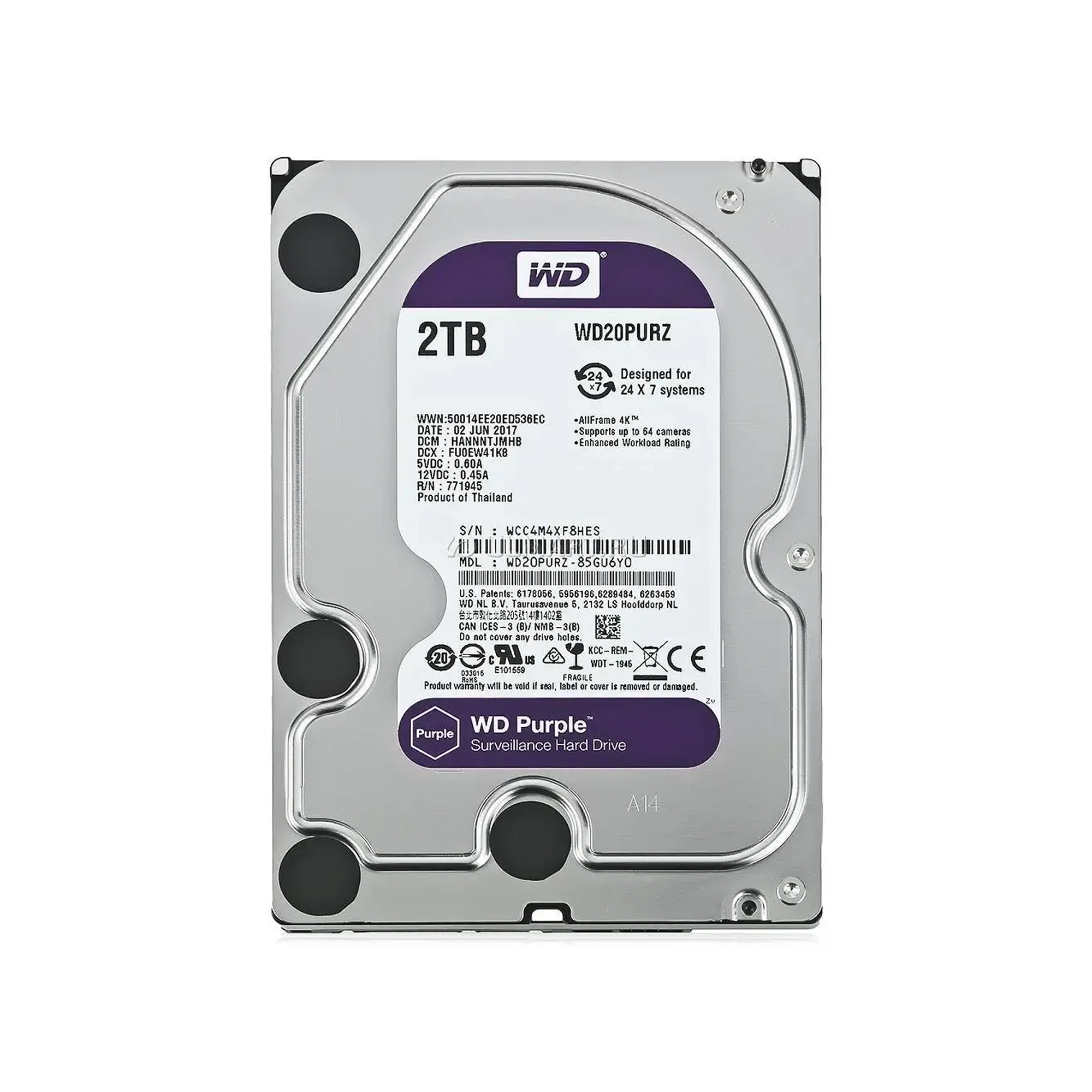 Hikvision DS WD20PURX-78 (Original) HDD-2tb